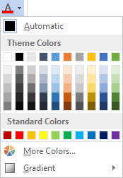 Figure 2. Text Background color palette.