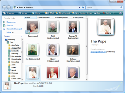 G.W. Bush, Nancy Pelosi, and others from Find Gold in Windows Vista