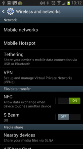 Figure 1. NFC has been activated.