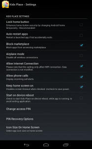 Figure 1. The top part of the Settings screen. Plenty of good options found here.