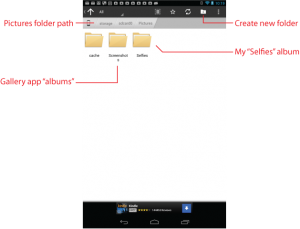 Figure 1. Creating a new folder in the ASTRO app.