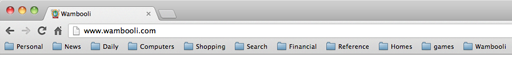 Figure 1. Chrome bookmarks as they appear on my iMac.
