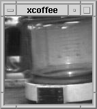 The Trojan Room Coffee Pot cam, typical image. (Stolen from Wikipedia.)