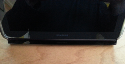 Figure 6. Success! The Galaxy Note 10.1 is mounted into the docking stand.