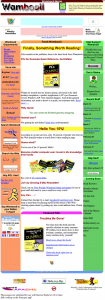 Figure 3. Wambooli from 2003, a great example of a terribly-designed web site. Click to embiggen, but shield your eyes.