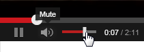 Figure 2. The YouTube video volume control.