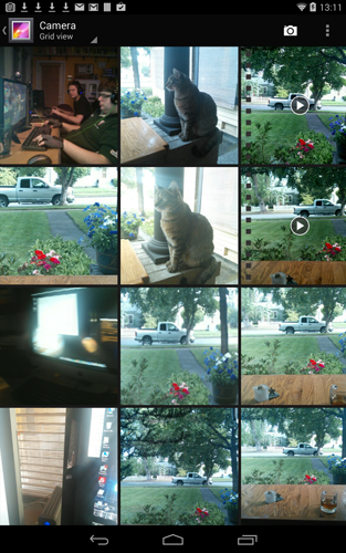 Figure 2. The Gallery app's album view, which lists an entire swath of images.