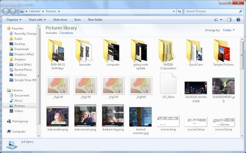 Figure 1. The My Pictures library.