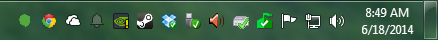 Figure 1. Notification icons, all lined up and ready for action.