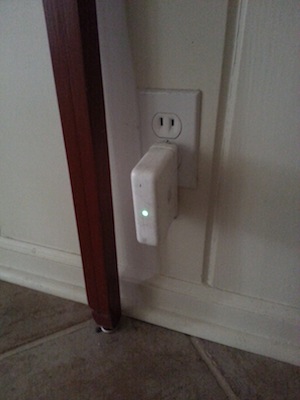 Figure 1. My Apple AirPort Express, used as a Wi-Fi extender.