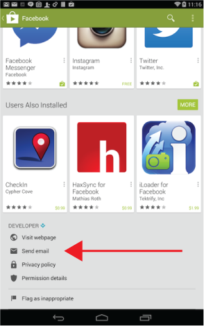 Figure 1. Here is where to find the Send Email link.