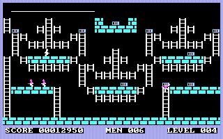 Figure 2. The  Lode Runner game at typical CGA resolution.