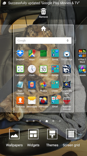 Figure 1. The Samsung Galaxy S6 Home screen menu.