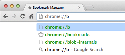 Figure 1. Discover Chrome internals, thanks to AutoComplete.