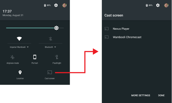 Figure 2. Activating a screencast.