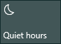 Figure 2. The Quiet Hours tile.