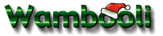 Wambooli Christmas logo from the 1990s.