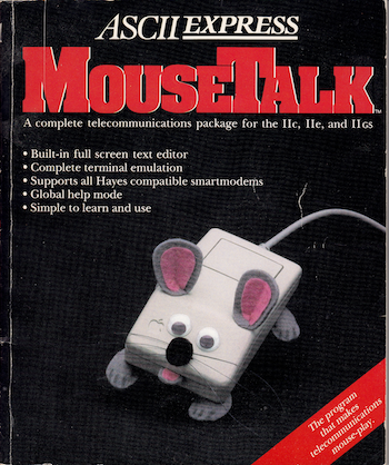 Figure 1. The MouseTalk manual, one of the earliest pieces of text I have in the archives,