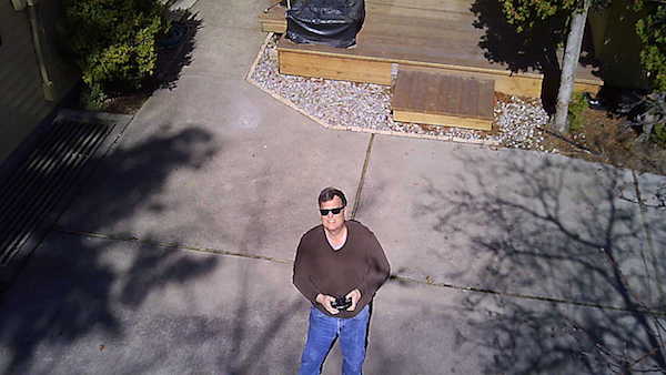 Figure 1. The drone's angle is high enough that I don't look as fat as I really am.