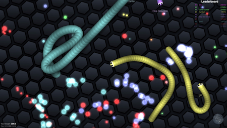 Figure 1. Slitherio in action.