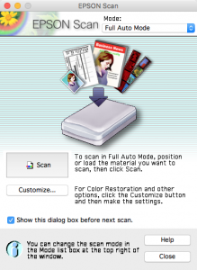 Figure 1. The Epson Scan software interface.(Click to view full-size)