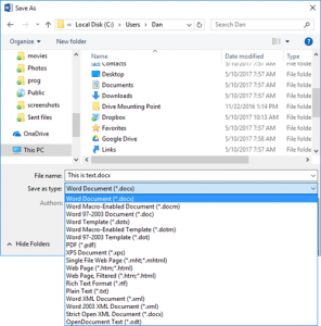 Word’s Save As Format Round-Up « Wamblog